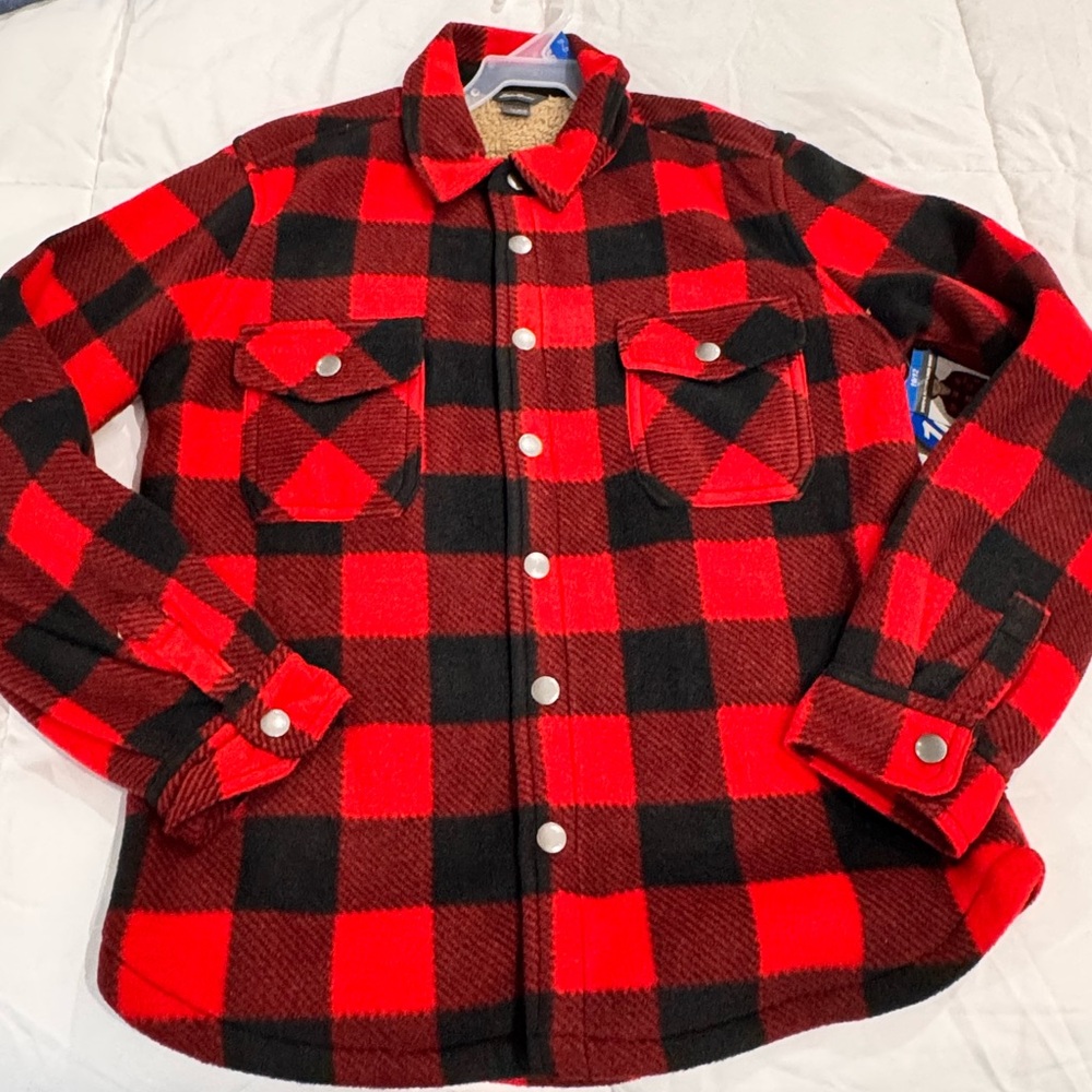 Boys Eddie Bauer Sherpa Fleece Lined Shirt- NWT